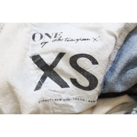 One by One Teaspoon Denim Jogger Pants Size XS Elastic Waist Jeans Cotton Y2K - Picture 9 of 10